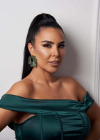 Cercei Gloria cu cristale verzi - Sia House Sia House pentru femei elegante