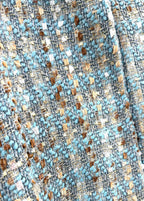 Țesătură tip Chanel albastru pentru sacou din setul SIA Paris Muse