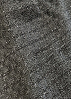 Rochie mini din țesătură tip Chanel gri, close-up textură tweed premium SIA Prestige Tweed Dress elegantă