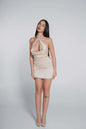 Bling Enchant jeweled silk mini dress