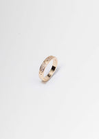 Alt Tag: Set Bratara & Inel Unisex cu Cristale – inel auriu tip screw cu cristale, Screw Luxury Set, accesoriu unisex