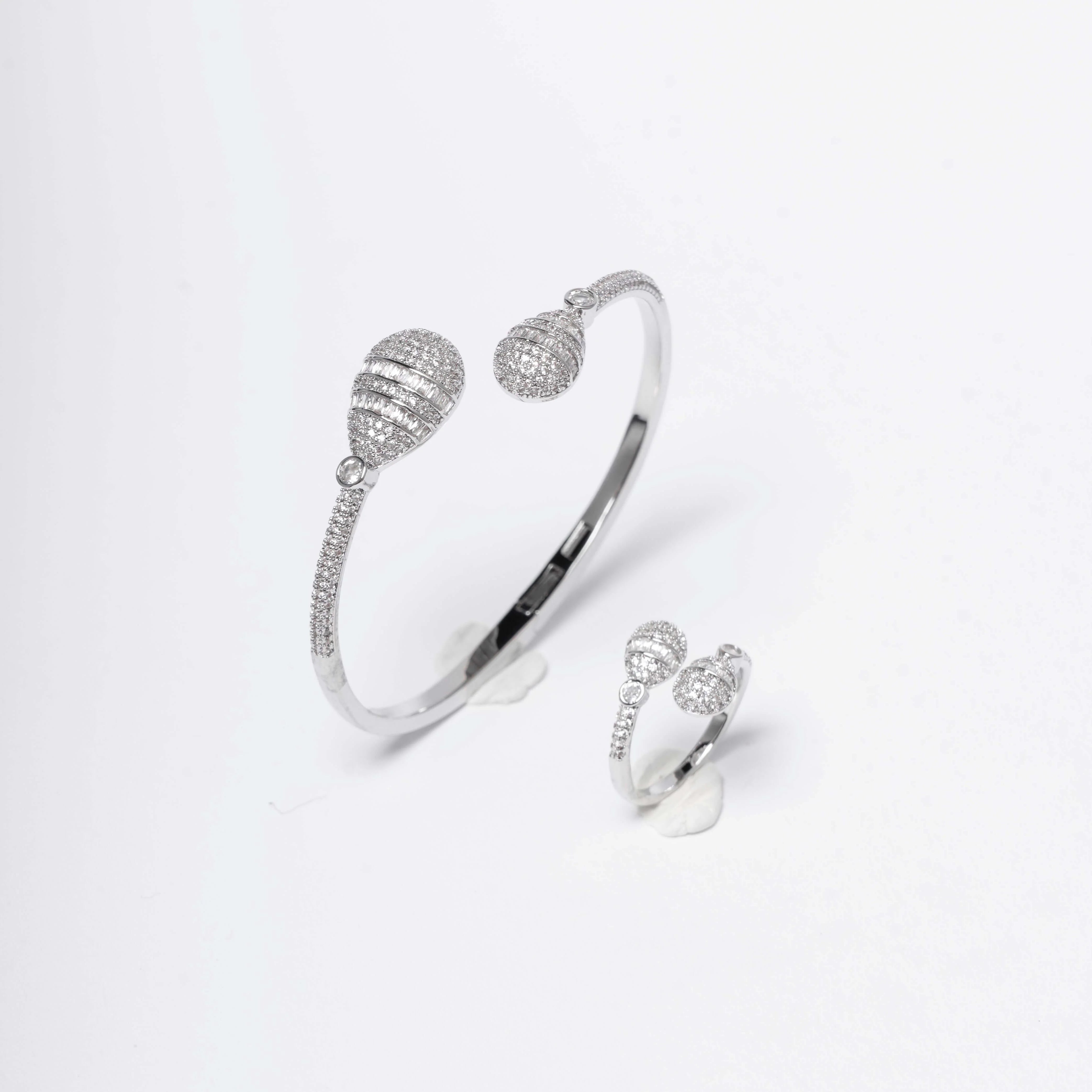 Galaxy Drop Bracelet &amp; Ring Set – Silver &amp; Gold