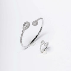 Galaxy Drop Bracelet &amp; Ring Set – Silver &amp; Gold
