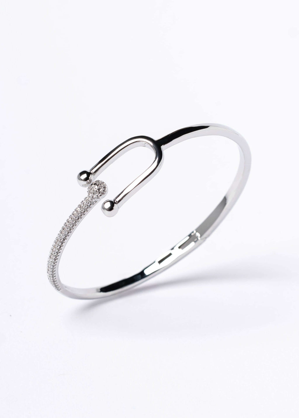 Set SIA Spark brățară din oțel inoxidabil cu cristale, design minimalist argintiu, accesoriu elegant pentru ținute moderne