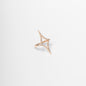 Double star statement ring with crystals – gold / silver