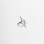 Double star statement ring with crystals – gold / silver