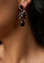 Cercei Yvette cu cristale negre și gri Sia House pentru femei elegante