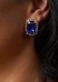 Cercei Carla cu cristal albastru regal Sia House pentru femei elegante