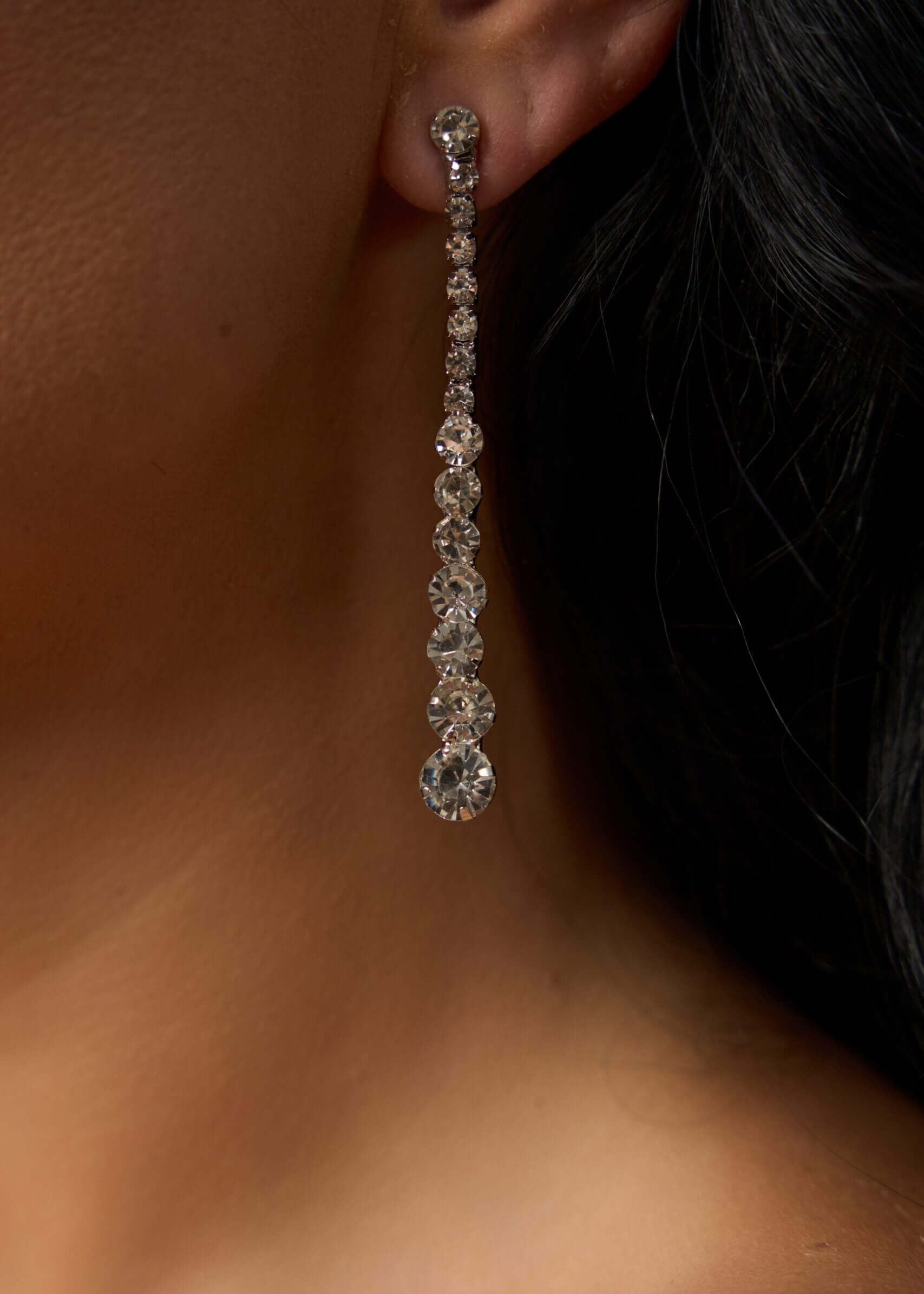 Cercei Galatea din cristale argintii Sia House pentru femei elegante Main image