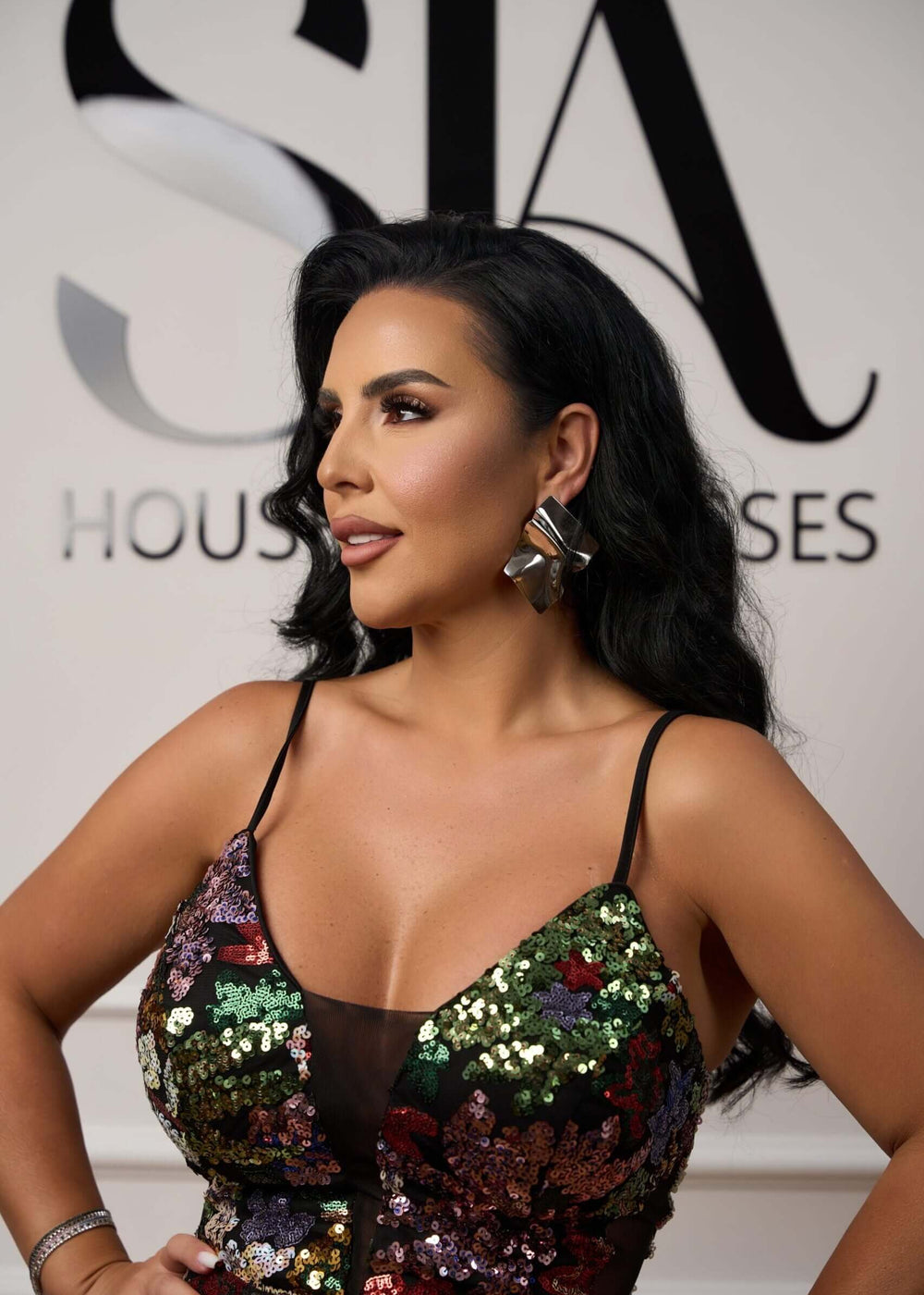 Cercei Leyla din metal argintiu - Sia House Sia House pentru femei elegante