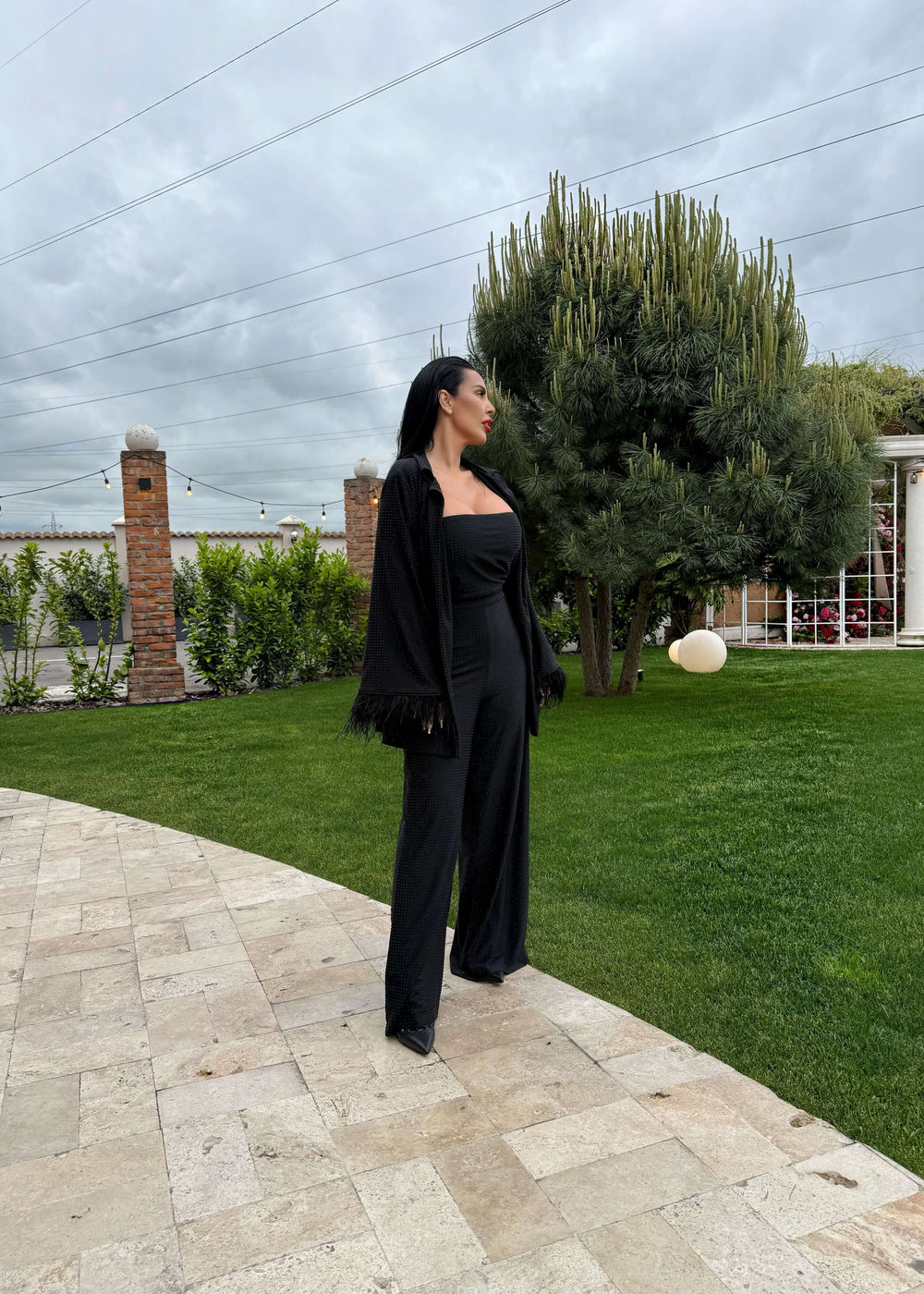 Compleu lycra cristale Bling Miray - set 3 piese elegant Sia House Sia House pentru femei elegante