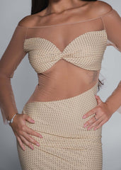 Bling Goddess crystal lycra dress