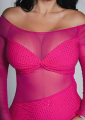 Bling Goddess crystal lycra dress