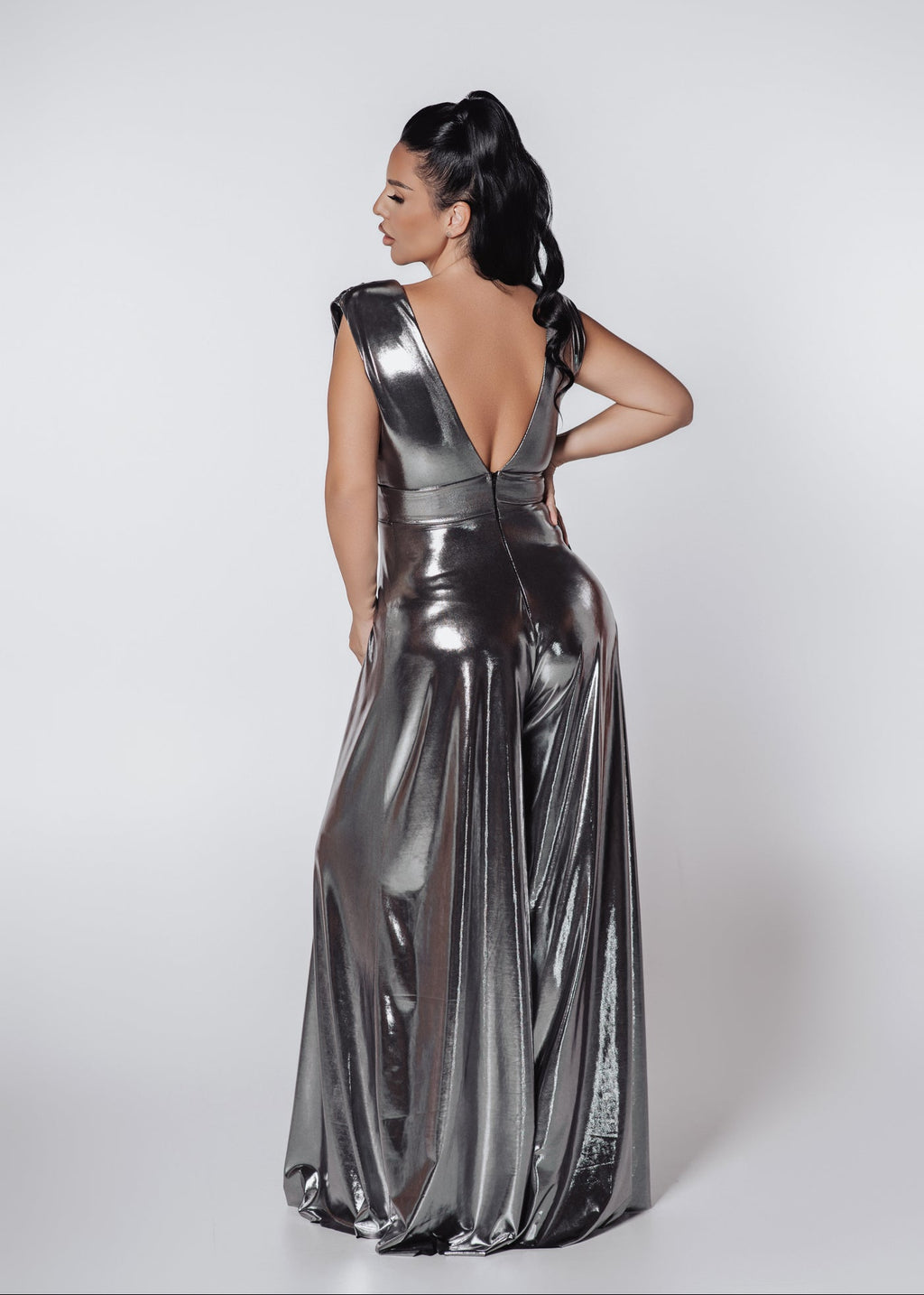 Bling Estera Illusion Metallic Jumpsuit