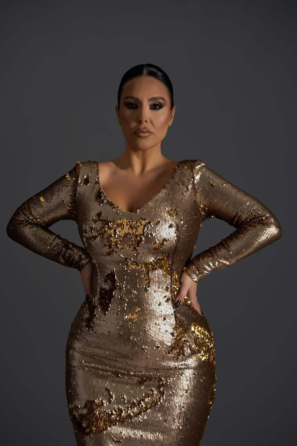 Eclipse Desire - Rochie midi elegantă cu paiete reversibile Sia House Sia House pentru femei elegante