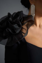 Obsidian Flame Midi Dress