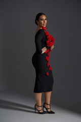 Rose Affair Midi Dress