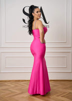 Rochie Mirabelle de seară din lycra roz intens - Sia House Sia House pentru femei elegante