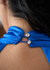 Rochie Alia - Eleganță Satinată Albastru Electric Sia House Sia House pentru femei elegante