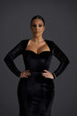 Long Velvet Noir Dress