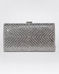 Clutch Silver Shine – plic argintiu cu cristale și model geometric