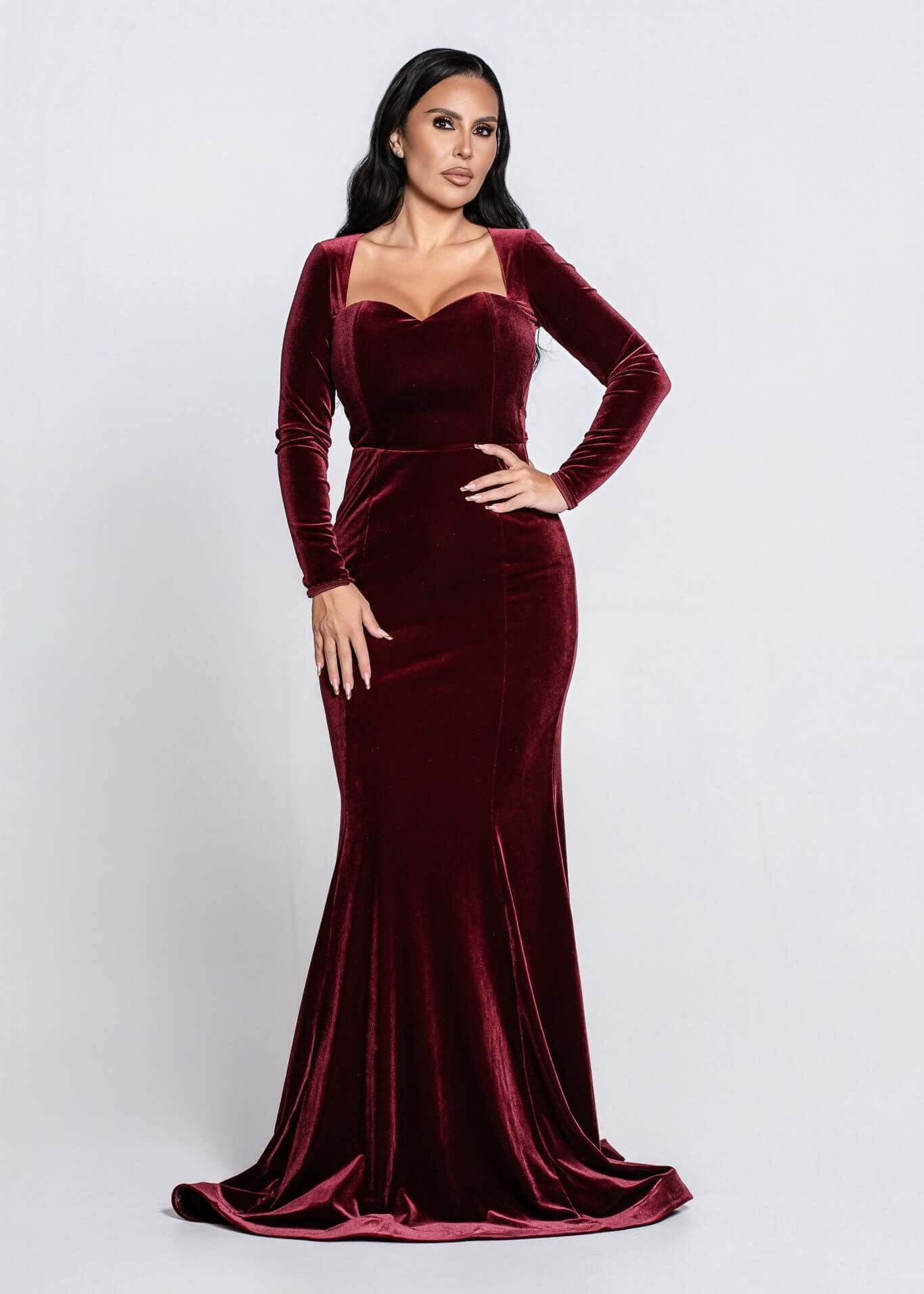 Long Velvet Noir Dress