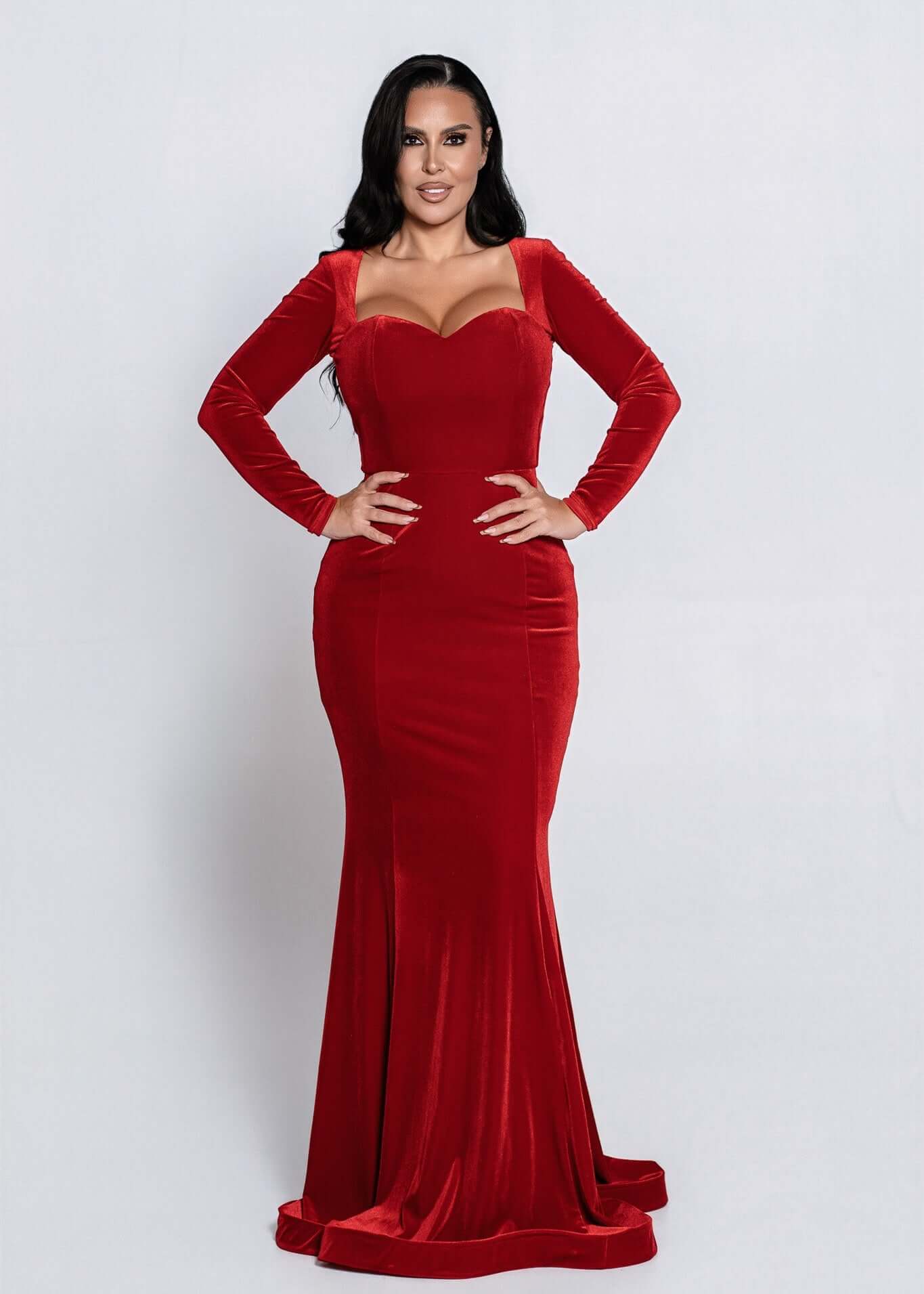 Long Velvet Noir Dress