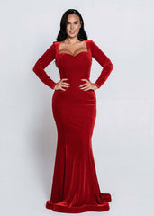 Long Velvet Noir Dress